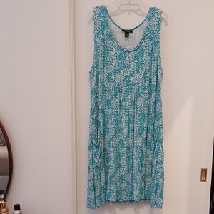 Style & Co. Blue and White Midi Dress